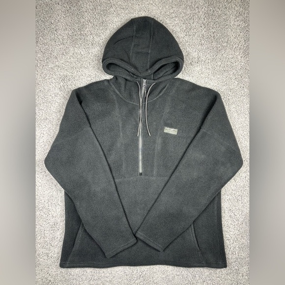 LL Bean Sweatshirt Mens Extra Large Half Zip Pocket Hood Outerwear Gorpcore Hike - Picture 1 of 4